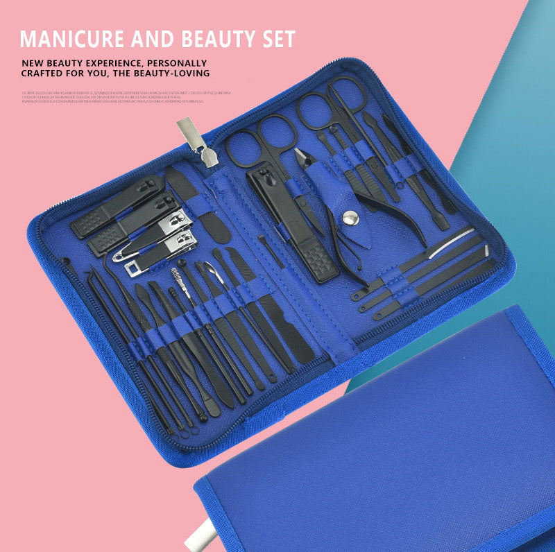 Premium Quality 32-Piece Nail Care Kit: Advanced Clippers & Accessories Packaged in Stylish Leather Case