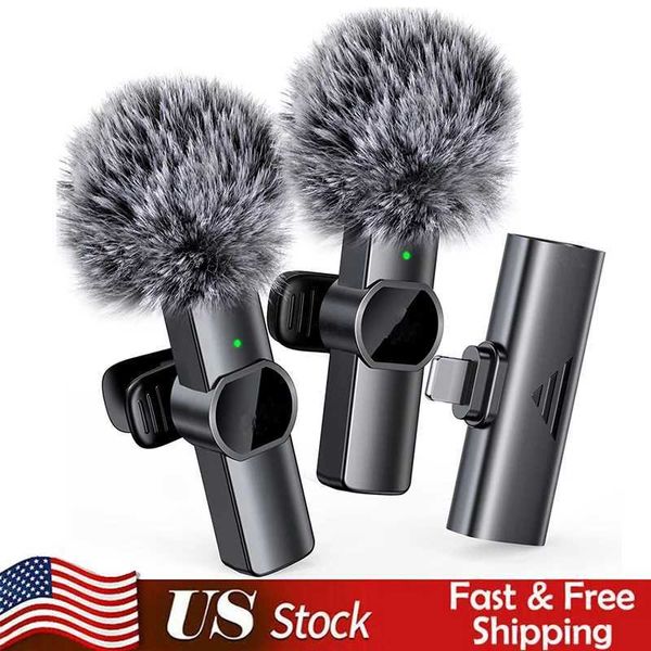 Wireless Lavalier Microphone Portable Noise Reduction Mini Microphone Audio Video Live Interview Recording For iPhone MicT250116