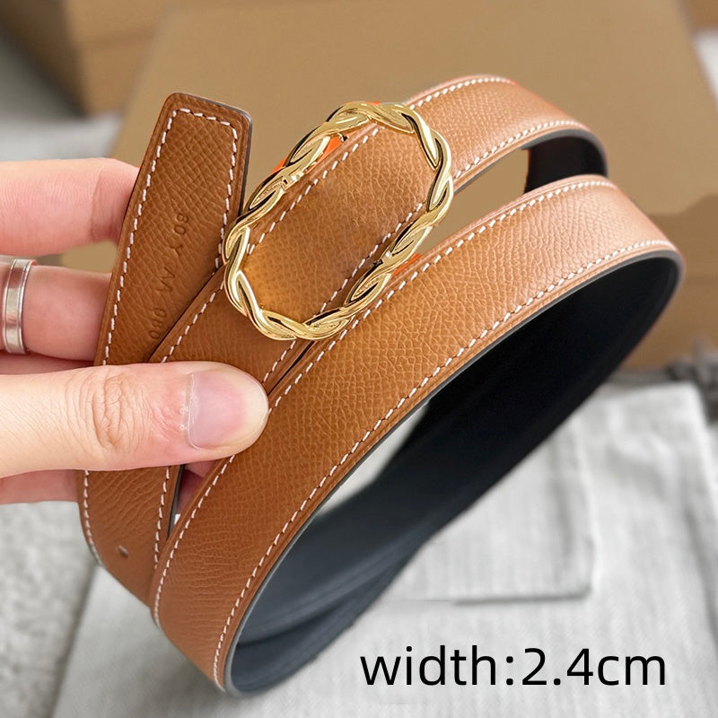 (Order by pic in opt, not by desc) Women&#039;s Cowhide Leather Belt Minimalist Cowhide Belt Jeans Cowhide Belt for Women