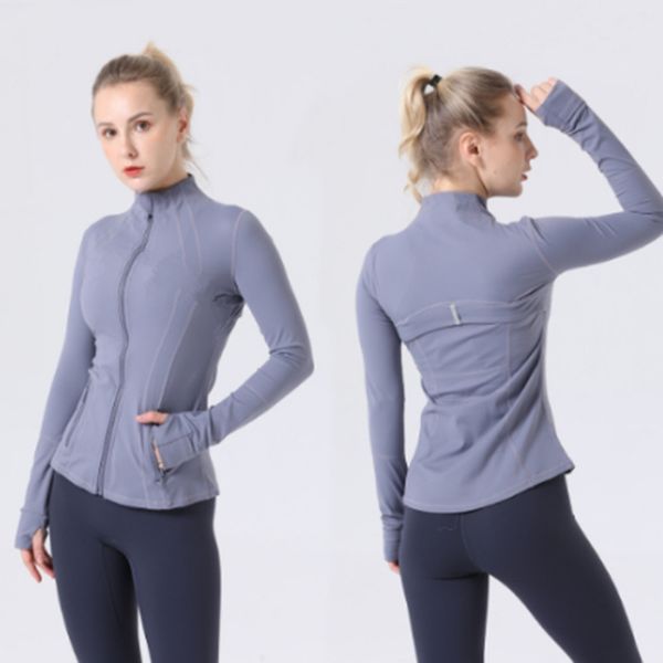 Women&#039;s Yoga jacket designer jacket athletic clothes sports stand collar jacket woman running sport coat girl gym fitness tight tops qu