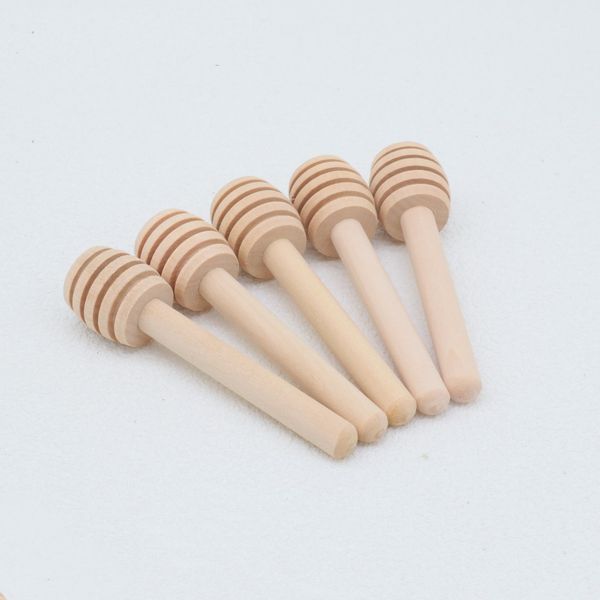 Honey Stir Bar Mixing Handle Practical Wood Dipper Kitchen Tools Mini Wooden Honey Stick LX66