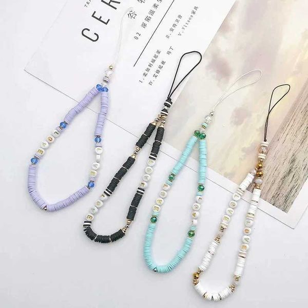 Cell Phone Straps Charms Fashion Phone Case Strap Clay Beaded Charm Cell Phone New Jewelry Accessories Bohomia Star Beads Phone Chain Lanyar