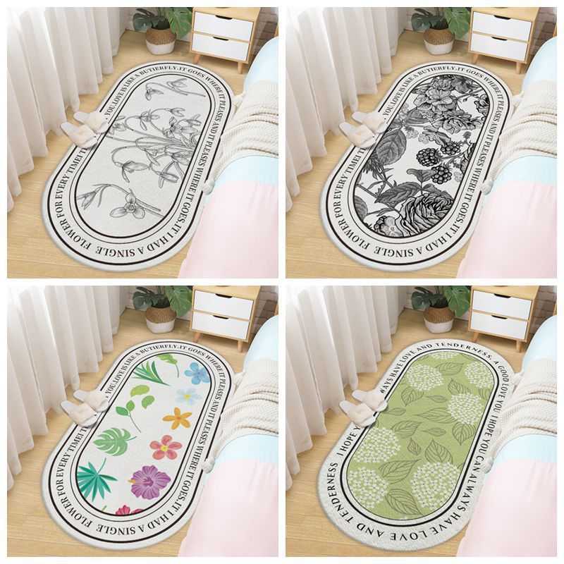 Imitation Cashmere Plush Bedside Blanket, Bedside Mat, Carpet Floor Mat, Bedroom Resistant To Dirt and Easy To Maintain