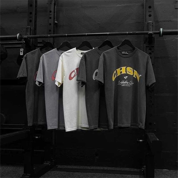 Mens Choice Loose Choice e T-shirt Fitness Summer Cotton Mens Fitness and Fitness Manga curta T-shirt Top M250108