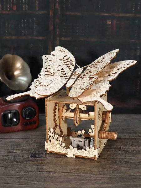 3d Wooden Puzzle Hand Music Box You Are My Sunshine Handmade Assembly Model Kit Holidays Brthdays Christmas GiftsT250118