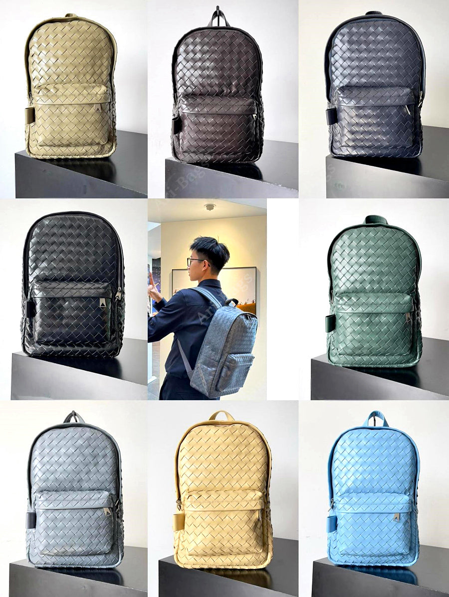 3B06 Luxurious 1:1 Top Quality New Knitting Shoulder Bag Soft and comfortable calf leather Wide shoulder strap design Intrecciato backpack with box