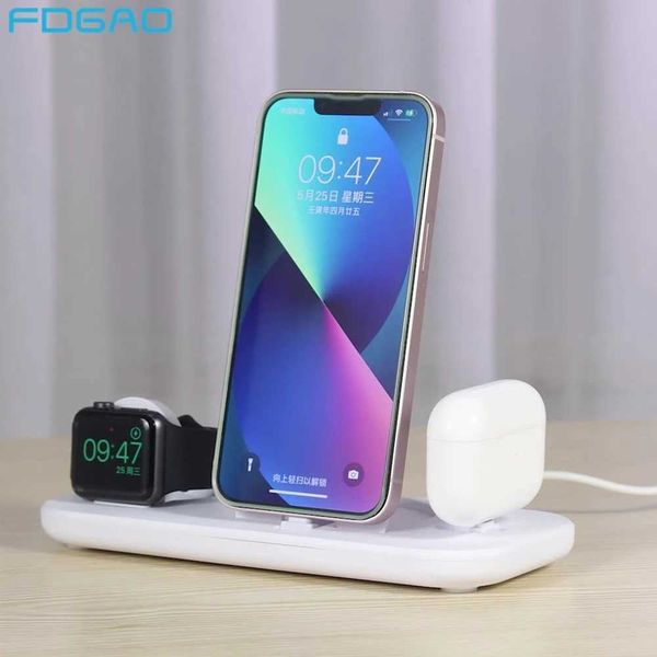 3 in 1 Wireless Charger Pad Stand For iPhone14 13 12 Watch Fast Charging Dock Station for Airpods IWatch Phone HolderM240731
