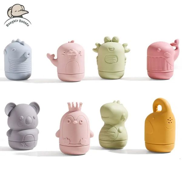 Baby Bath Toys Animal Cute Cartoon Toddler Water Toys Swim Bathroom Baby Silicone Sprinkler Bathtub Animal Toy Infant Kids Boys 241220