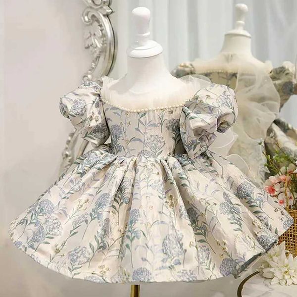 Girl&#039;s Dresses Baby Spanish Lolita Princess Ball Dress Bead Design Birthday Party Dress Eid al Fitr Girl Dress A1324 Y2501111AWZ