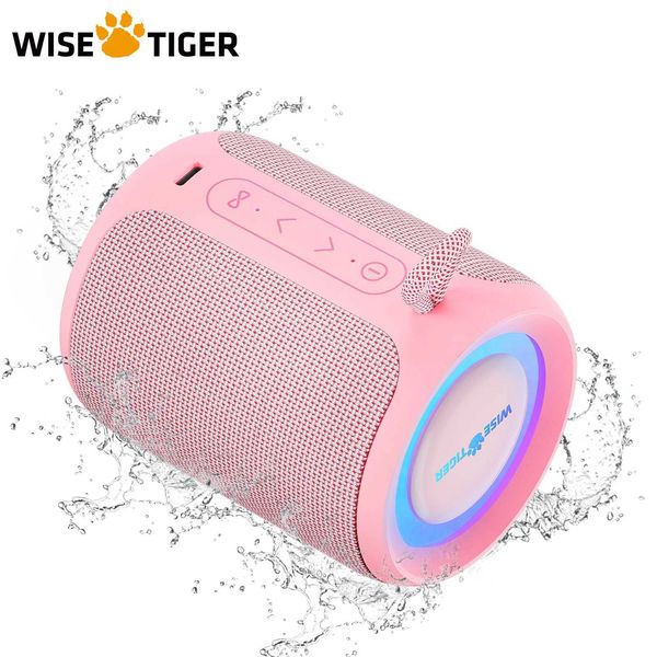 WISETIGER P1S 15W Mini Portable Speaker IPX7 Waterproof Speaker Bass Booster TWS Connection BT5.3 RGB Light Best Gift Y241204