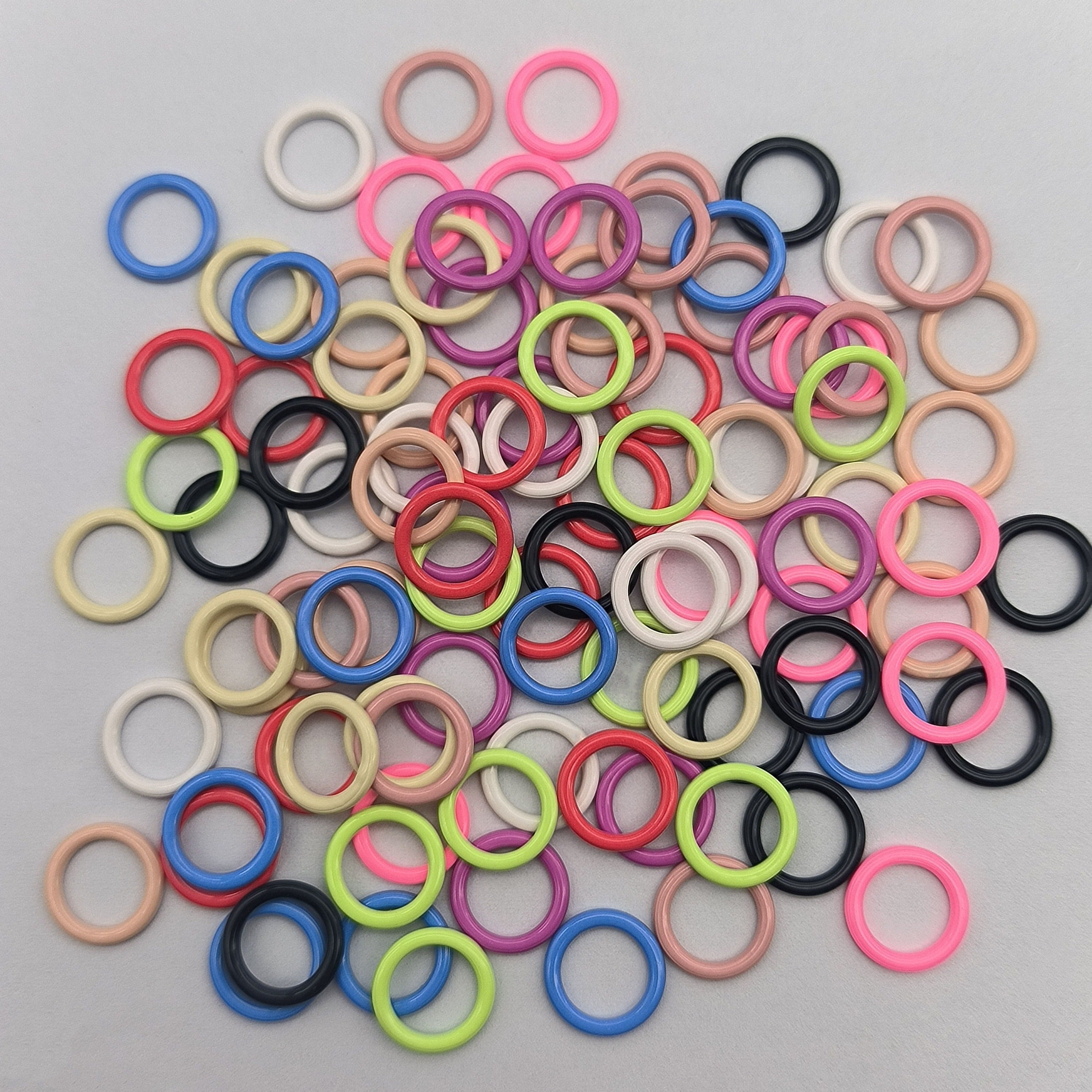 TEMU 100pcs Colorful Ring Markers Round Knitting Marks For Practical Crochet Locking Accessories