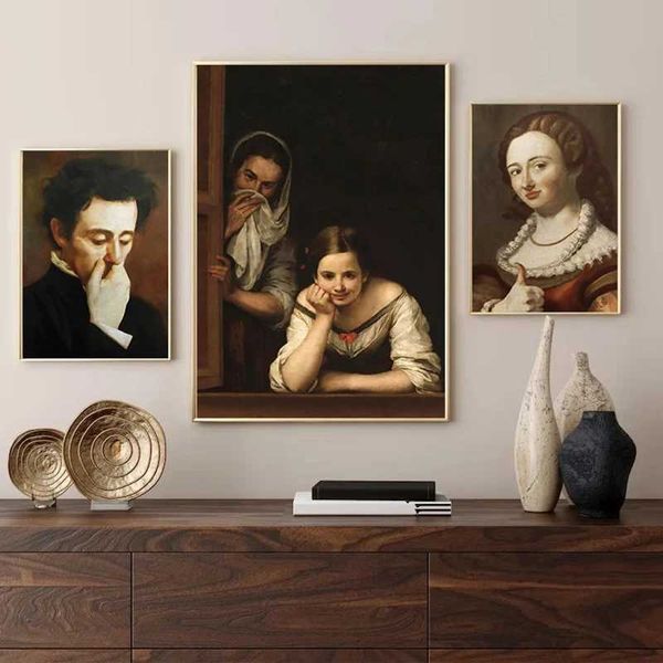 Vintage medieval women and men with bad smells interesting posters wall art pictures canvases home bathroom decorations gifts X240928