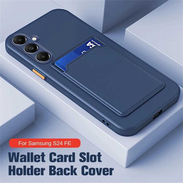Hot Sale Sumsung S24FE shell color card bag soft silicone back cover suitable for S24 FE shockproof Coque on Galaxy S 24 FE 24FE 2024 5G T24