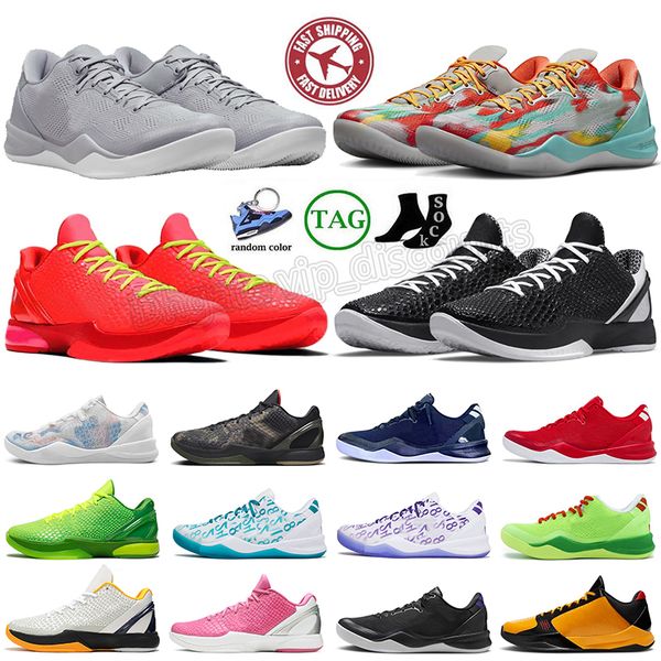 Protro 6 8 Basketball Shoes Mamba Reverse Grinch Men Sneakers Rings Protros 8s 5 Halo Bruce Lee White Del Sol Chaos All Star Prelude Pink Gr