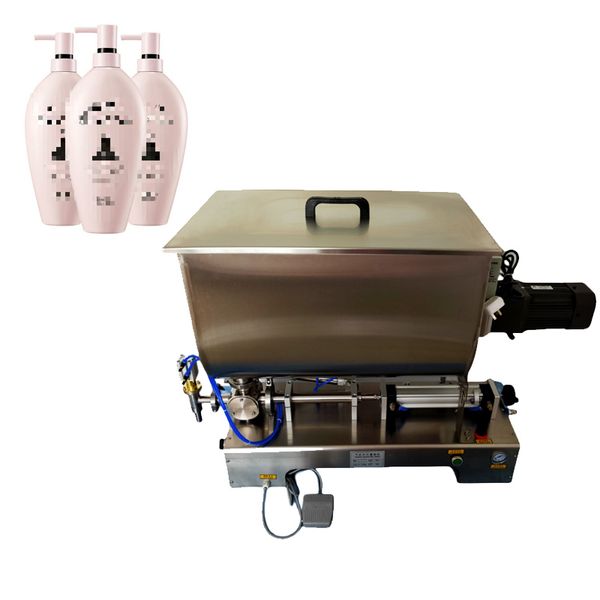Small Business Chili Paste Piston Filler Automatic Viscous Sauce Filling Line Chili Sauce Filling Machine with Heater and Mixing