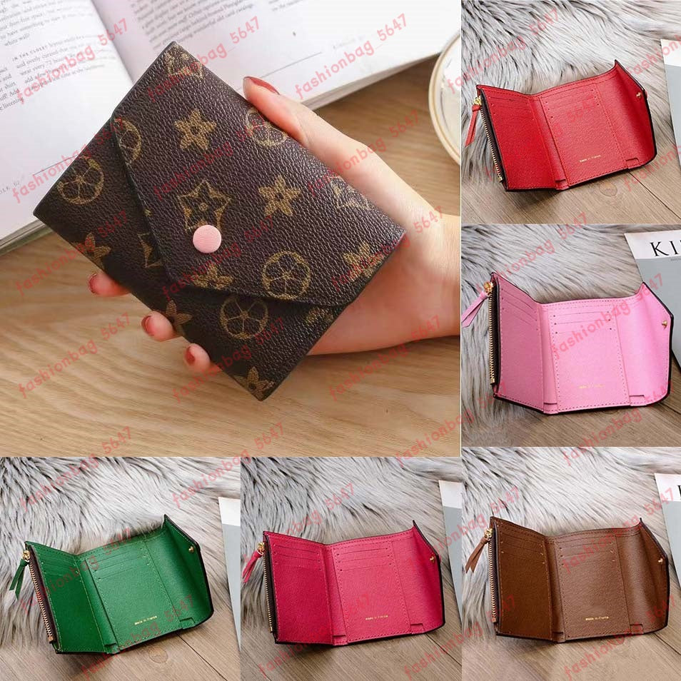 Designer wallet women Coin Purse Small Wallet Women Card Holder Luxury wallets Brown Flowers ladies cute Short Wallet