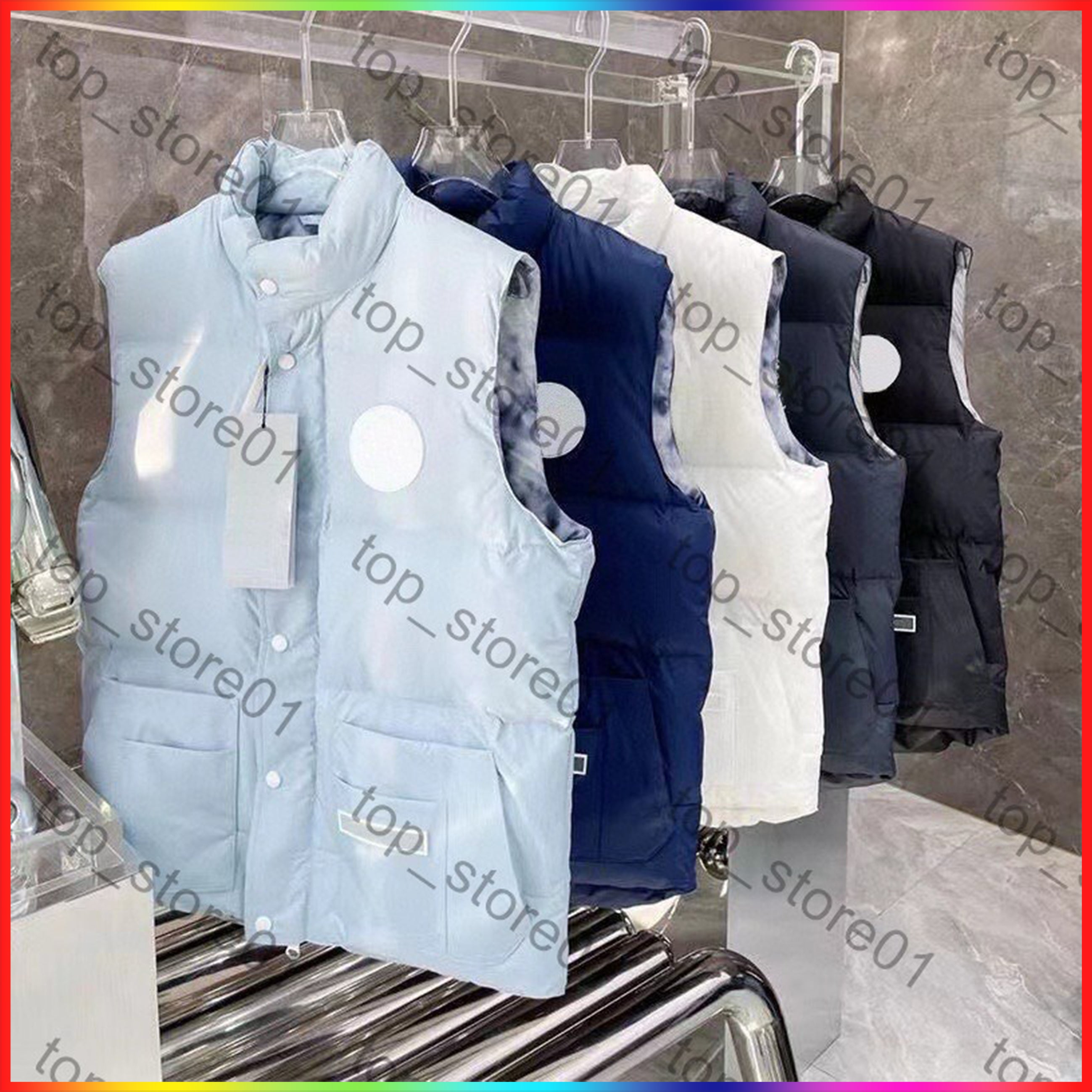 5A Winter Down jacket Winter Puffer Jackets Coat Real Wolf Fur Homme Outdoor Windbreaker Embroidery Logo Black Label Outerwear Hooded Canada Style w