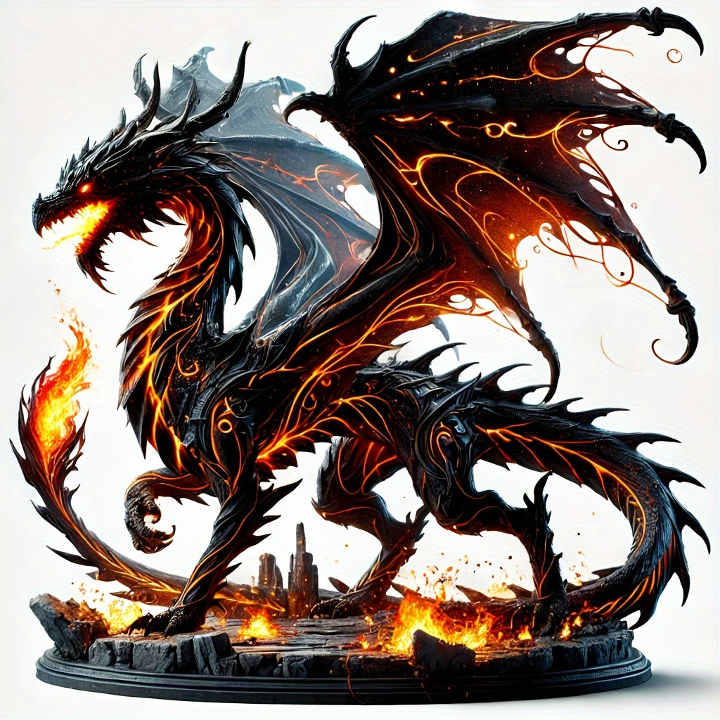 TEMU 6-inch Flame Helldragon Decorated Vinyl Decal, Laptop Bottle Truck Phone Motorcycle Window Wall Cup Decal Car Decal