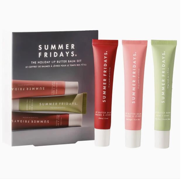 4 colors Kit Summer Fridays Lip Butter Balm 4pcs Lipgloss 5g Mini Makeup Gift Box Moisturize Smooth Oil Jelly Lipsticks Beige Vanilla Brown Sugar