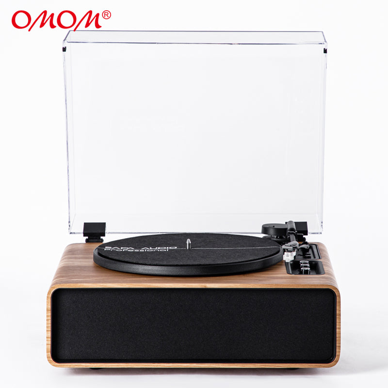 retro phonograph gramophone vinyl record player Classic turntable playback Built-in Stereo Speaker 33-45 RPM BT in and out function AUX-in RCA line-