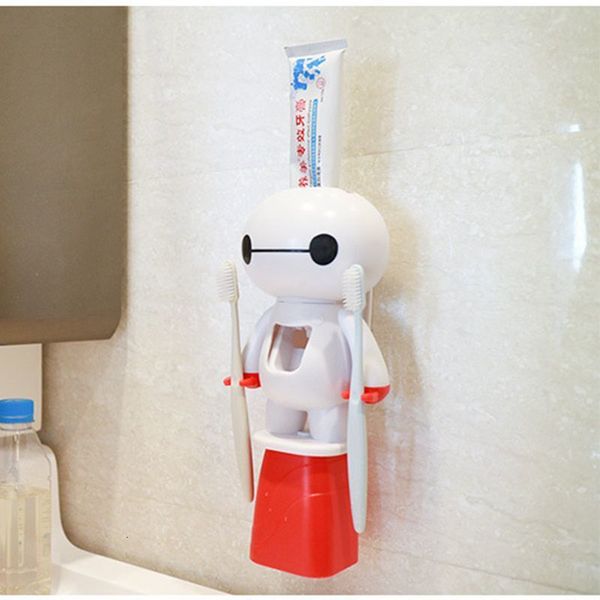 Toothbrush Holders Children&#039;s Tooth Brush Holder Automatic Toothpaste Dispenser Bathroom Tools bathroom accessorie de Hang a wall 23030