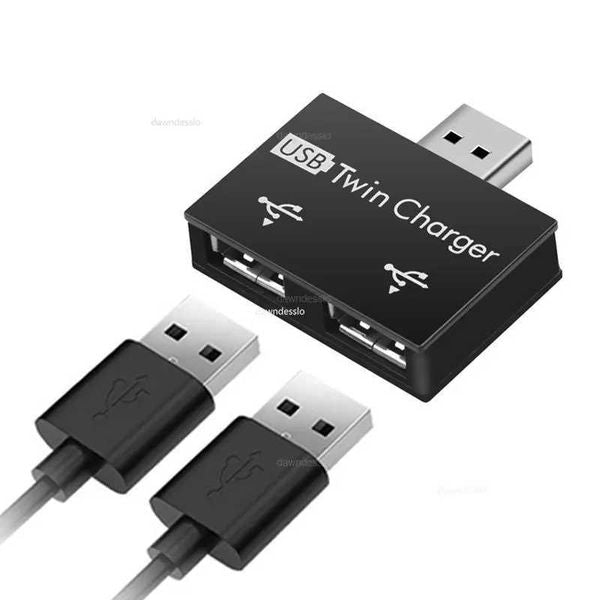 USB 2.0 splitter 1 male port to 2 female ports USB hub adapter converter used for mobile phones laptops peripheral computers charging access