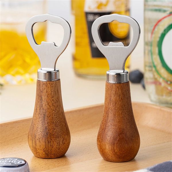 20pcs Beer Bottle Opener with Wood Handle for Home Kitchen Bar 241127