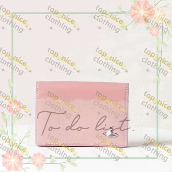 Viviennee wood Wallet Holders Brand Wallets Large Capacity Leather Saturn Business Card Bag 13d