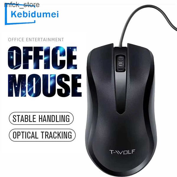 USB Wired 1000 DPI Optical Ergonomic Gamer PC Laptop Notebook Computer Mouse for Office Home Mice Use J241220