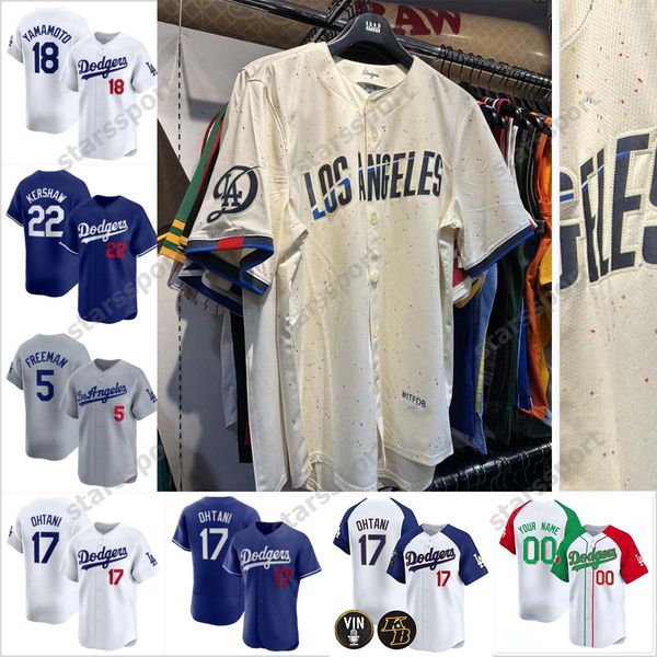MEns Women Youth 17 Shohei Ohtani 2024 Dodgers City Connect Baseballl Jersey Yoshinobu Yamamoto James Paxton Freddie Freeman Mookie Betts Ta