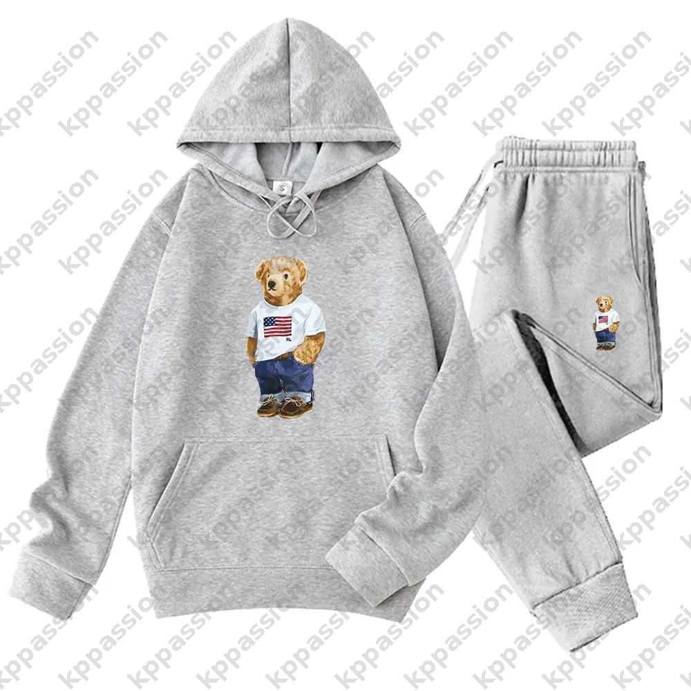Sweatsuit Designer Hoodie Tracksuit Men Luxury Fashion Autumn Winter Mens Bear Hoodies And Pants Sets Sweatpants WOMEN Hip Hop Set