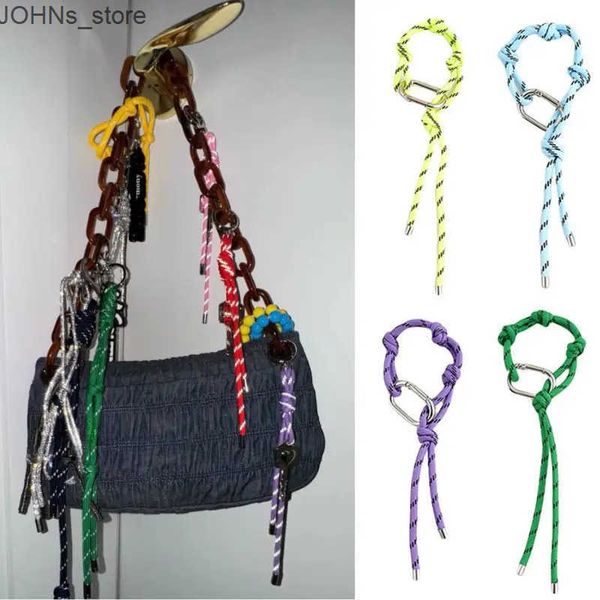 Keychains colhedores coloridos de decoração de celular pingente coreano charme nylon cor cora de corda pendurada jóias de corda Diy Sports S