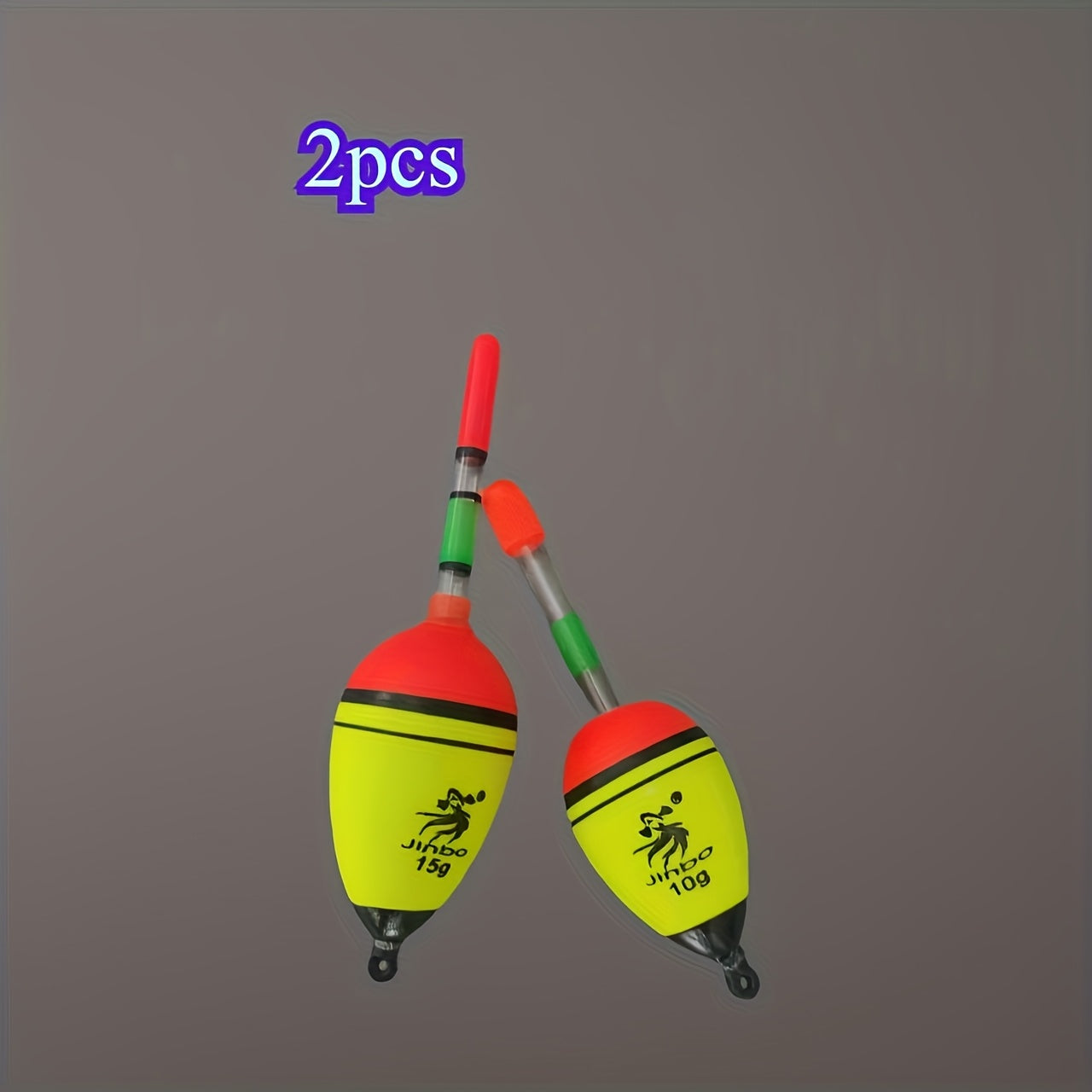 TEMU 2pcs Durable Lightweight Fishing Floats - Mixed Colors (), Stable Design, 10g & 15g Weights For , Rafting, Biking & Tours, Angler Accessories,