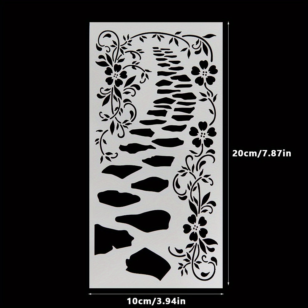 TEMU 1pc Country Artist Stencil - Floral & Design, Durable Plastic Craft Stencils For Diy Scrapbooking, Embossing, Mother’s Day Cards, Photo Albums,