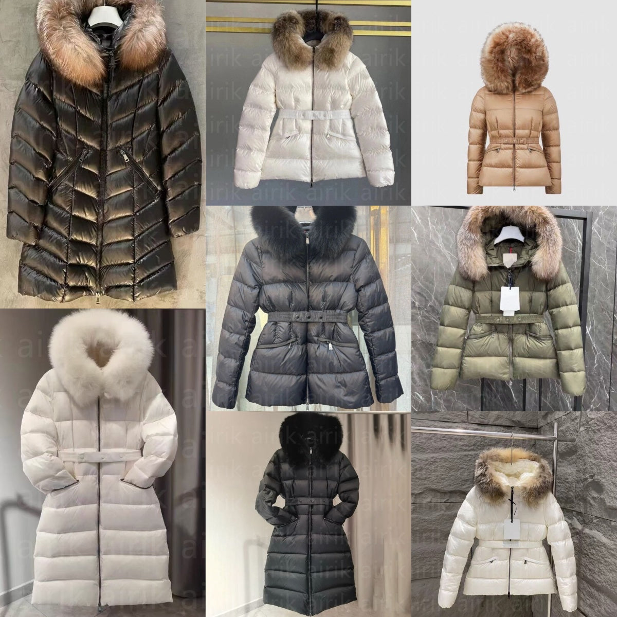 Women Down Jacket Designer Women Winter Jacket Natural Fur Collar Long Coat Premium Puffer Jackets Waist Retraction Coat Female Designer Coats Outer