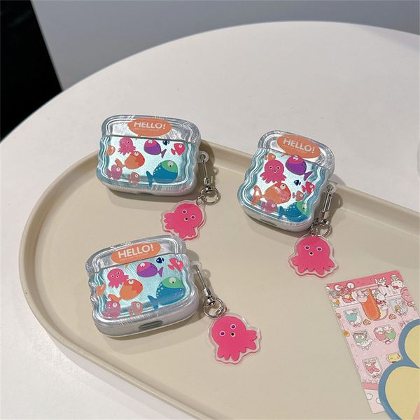 ddmygifts Feather gauze wave fish suitable for Pro2 Bluetooth wireless 1-2-3 generation headphone cover cute pendant A