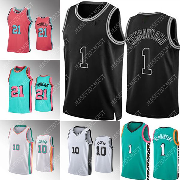 1 Victor Anniversary Custom Basketball Jerseys 50th 10 Jeremy Sochan 21 Men Women Youth 22-23 New XS-4XL Printed