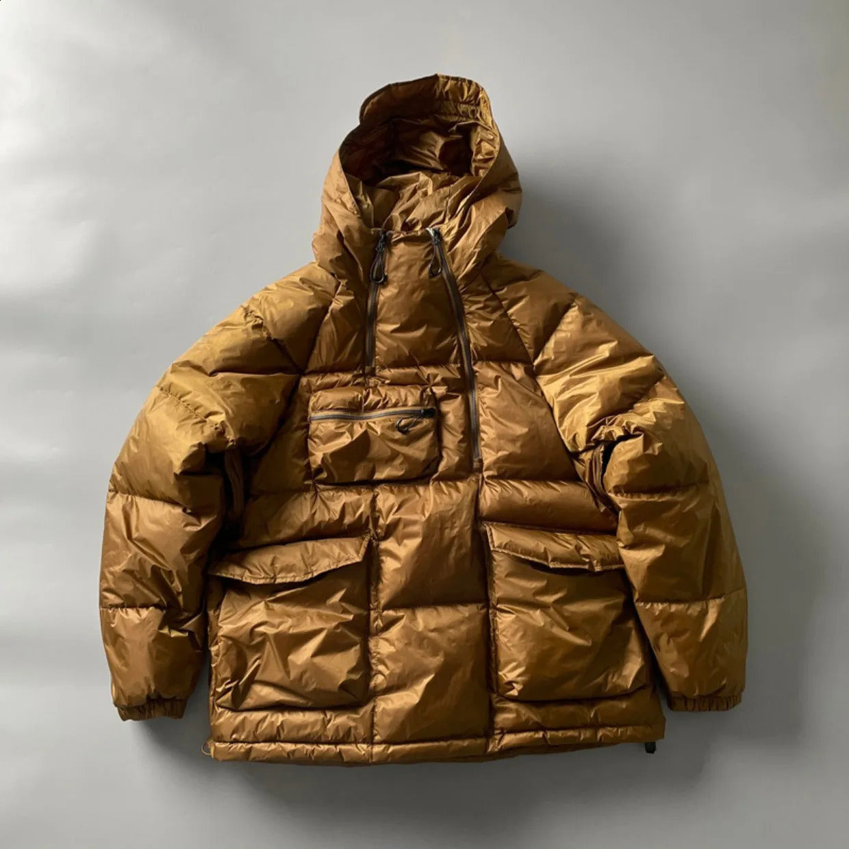 Winter Down Jacket with Multiple Pockets Work Clothes Hoodies Three Proof Stormsuit Outdoor Trekking Camping Ski Student Coat 250819