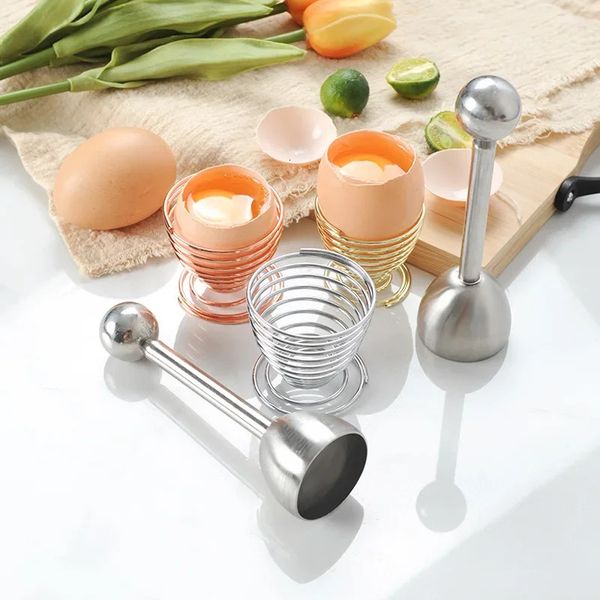 Stainless Steel Boiled Egg Topper Shell Top Kitchen Tool Cutter Knocker Opener Accessories Gadget y250103