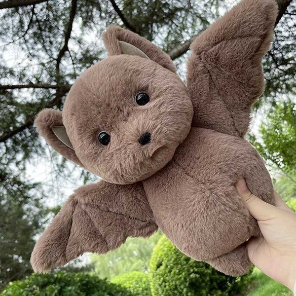30cm Halloween gorgeous and cute gray bat soft model suitable for boys and girls to decorate Christmas and holiday gifts Y241216