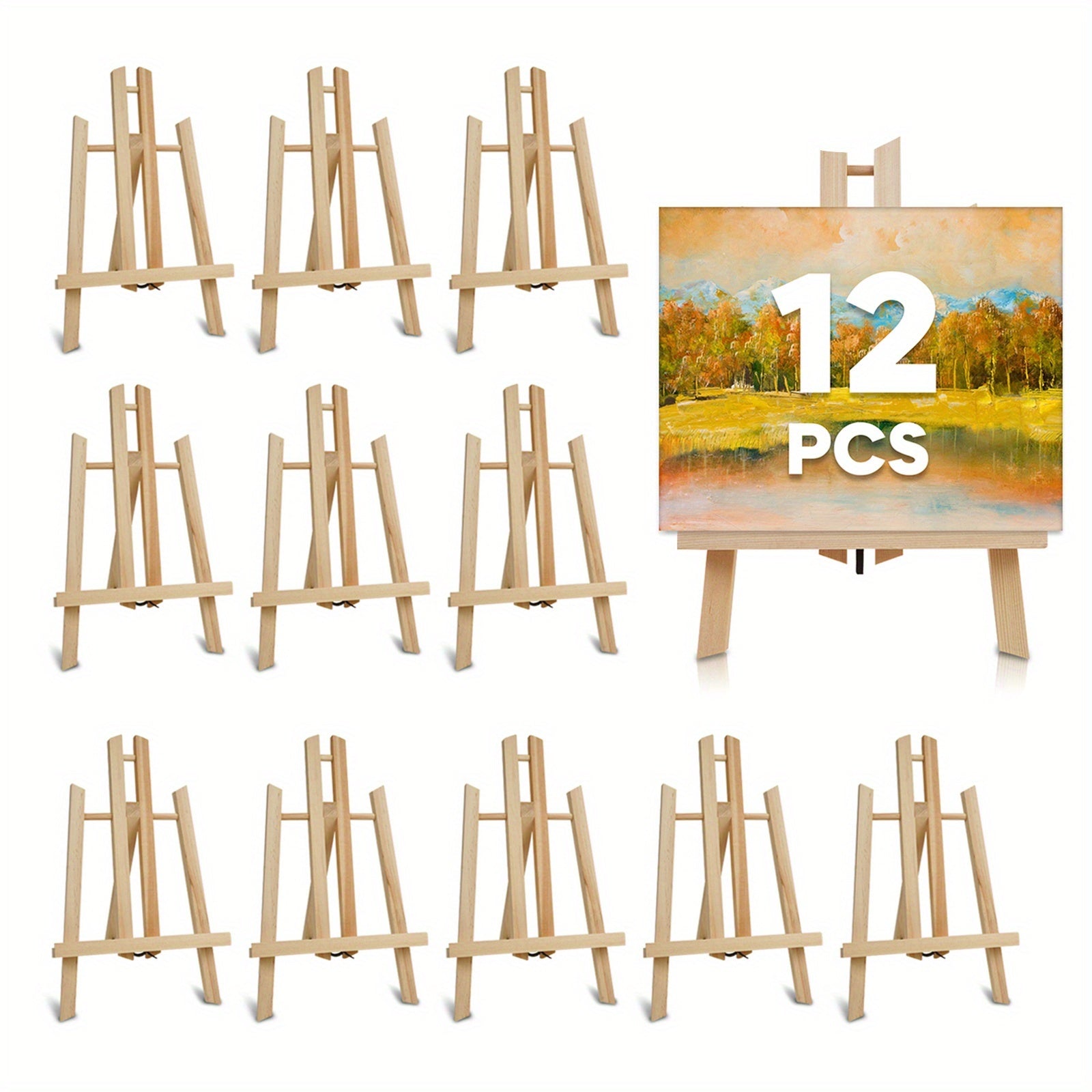 TEMU 11.8" Professional Foldable Tabletop Easel With Adjustable Tripod Stand For , Supplies & Home Decor, Compact For Adults Artists