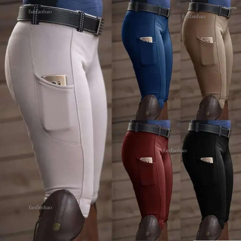 Women&#039;s Pants Horse Riding Clothes For Women Men Fashion High Waist Trouser Elastic Equestrian Breeches Skinny Solid Trousers Equipments