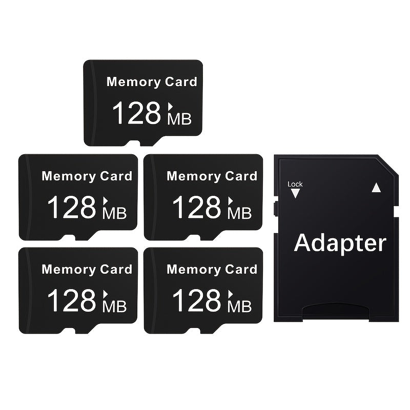 TEMU 5-pack 128mb 512mb Sd-tf Flash Memory Card - Class 4, Secure Compact Size For Phone, Camera, Tablet, Laptop, Car Audio & Game Console, Versatile
