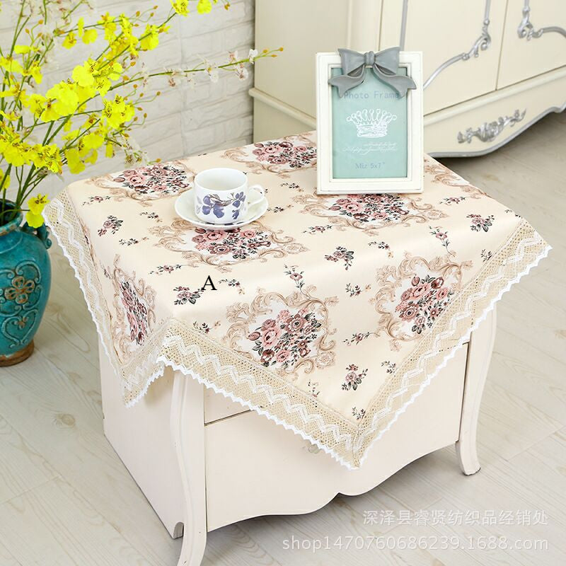 Bedside Table Cover Cloth Dust Cover Microwave Oven 2025 Towel Cover Fabric E5