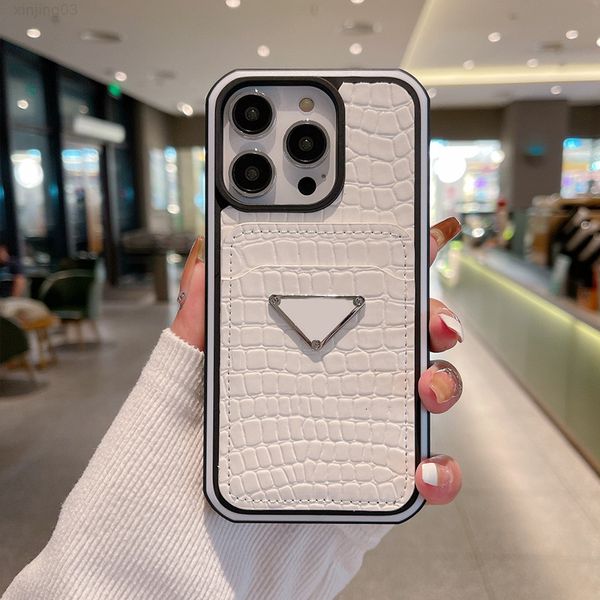 Phone PD Designer Case Luxury iPhone Case with Card Holder for iPhone 15 Pro Max Cases Apple i 14 13 12 11 X XR XS XsMax 8PD 15 Plus Cell Ph