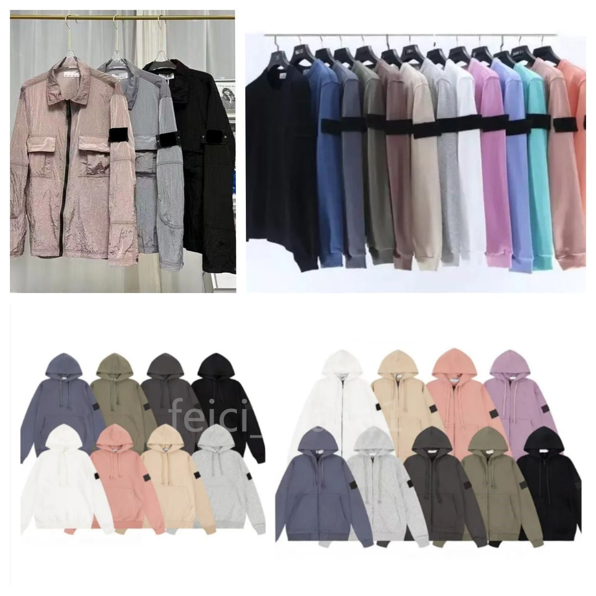 Designer badge Mens Hoodie compass jacket shirts Water Resistant metal Skin coat Stone zip cardigan casual Cotton classic sweatshirt Luxury brand