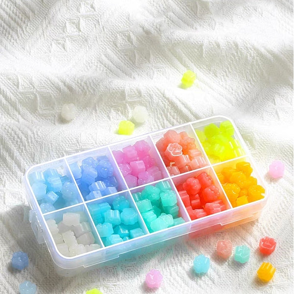 10 griglie 10 colori casuali particelle di ceralacca