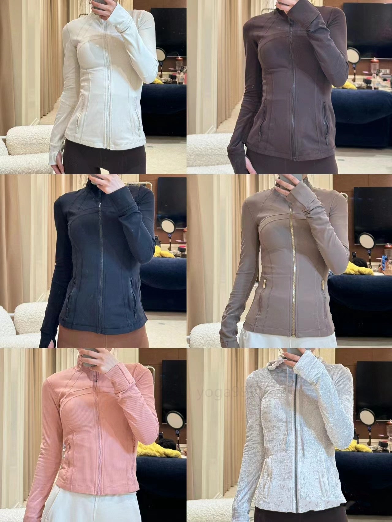 Yoga Jacket Women Define Workout Sport Coat Fitness Jacket Sports Quick Dry Activewear Top Solid Zip Up Sweatshirt Lightweight Running Track Gym Wom