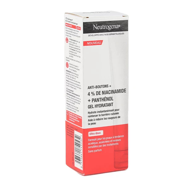 Neutrogena Gel Anti-Bouton + Hydratant Niacinamide Panthénol 50 ml