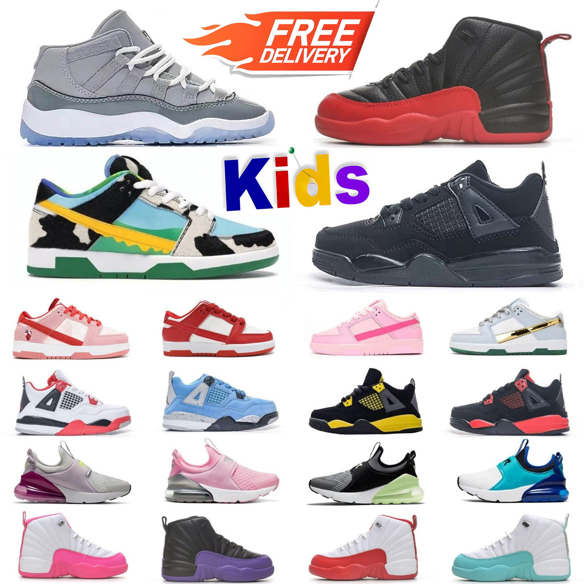 Kids Shoes Athletic Shoes Toddler Infants Trainers Sneaker Triple White Black Red Designer Running Shoe Preschool Girls Boys Babies Child Sports Sne